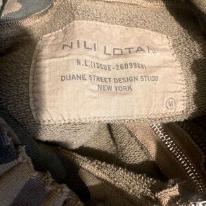 Nili Lotan zippered sweat hoodie camo